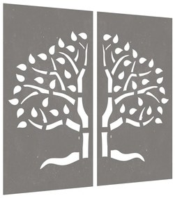 vidaXL Διακοσμητικά Κήπου Σχ. Δέντρο 2 τεμ. 105 x 55 εκ. Ατσάλι Corten