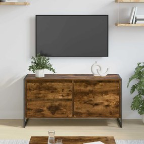 vidaXL Ντουλάπι TV Καπνιστό Δρύς 100 x 36 x 49.5 εκ Επεξεργασμένο ξύλο