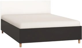 Κρεβάτι Simple-140 x 200-Μαύρο - Λευκό