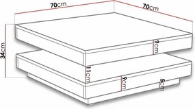 Τραπεζάκι σαλονιού Nenani-Leuko