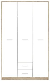 Intrahome Ντουλάπα ρούχων Serenity Intrahome τρίφυλλη sonoma-λευκό 118.5x54x196.5εκ | SKU: INTRAPA-203111120