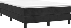 vidaXL Κρεβάτι Boxspring με Στρώμα Μαύρο 120x190 εκ. Βελούδινο