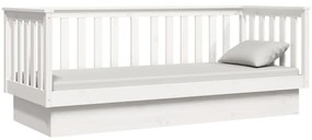 vidaXL Κρεβάτι ημέρας χωρίς στρώμα Λευκό 75x190 cm Στερεό ξύλο πεύκο
