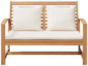 vidaXL Παγκάκι κήπου Φυσικό 110 x 64 x 76.5 εκ Μασίφ ξύλο teak
