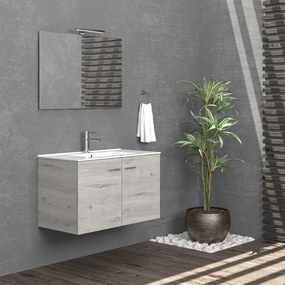 KARAG NEW BITOLA Βάση με δύο πόρτες Ice Oak 8902 NEW BITOLA 90 KARAG 89x45x55cm KARAG-5206836046594