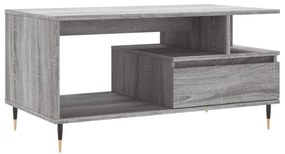 vidaXL Τραπεζάκι Σαλονιού Γκρι Sonoma 90x49x45 εκ.Επεξεργασμένο Ξύλο