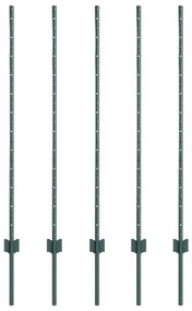 vidaXL Πό posts φράχτη 10 pcs Πράσινο 120 cm Ατσάλι