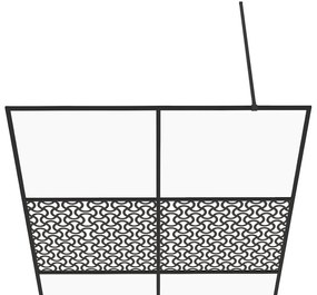 Διαχωριστικό Ντουζιέρας Διαφανές Μαύρο 140 x 195 εκ. Γυαλί ESG - Μαύρο
