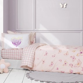Σεντόνια Μονά (Σετ) Nima Kids Bettina Ροζ Χωρίς Λάστιχο 170x255