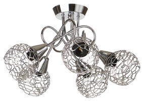 Φωτιστικό οροφής ''CAROLINA MULTI'' νίκελ 5φωτο Φ50 Ε27 100-03541
