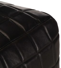 vidaXL Πουφ Μαύρο 40 x 40 x 40 εκ. από Γνήσιο Δέρμα Κατσίκας