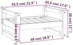 ΚΡΕΒΑΤΙ ΣΚΥΛΟΥ 55,5 X 45,5 X 28 ΕΚ. ΑΠΟ ΜΑΣΙΦ ΞΥΛΟ ΠΕΥΚΟΥ 821467