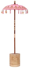vidaXL Ομπρέλα με Βάση 250 cm Βαμβάκι, Ξύλο