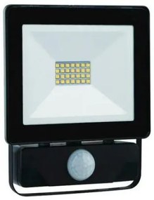 Προβολέας LED SLIM SMD 10W 4000K Ανιχνευτής Κίνησης IP65 Μαύρο Epistar 6241 Spotlight-6241-Μαύρο 6241