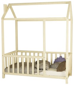 Παιδικό κρεβάτι Page pakoworld ξύλο πεύκου φυσικό 70x140εκ - Ξύλο - 197-000080