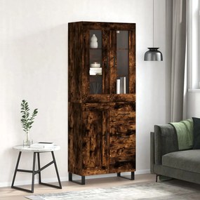 vidaXL Ντουλάπι Καπνιστή Δρυς 69,5x34x180 εκ. από Επεξεργασμένο Ξύλο