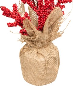 Τεχνητό Φυτό Σε Γλάστρα (Φ8x38) A-S Red Berry 208321A