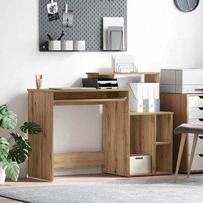vidaXL Γραφείο με Αποθήκευση Δρυς 120.5x44x88.5 εκ. Επεξεργασμένο Ξύλο