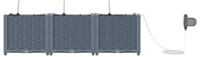 vidaXL Ζαρντινιέρες κήπου Ανοιχτό γκρι 120 x 40 x 37.5 cm Ατσάλι