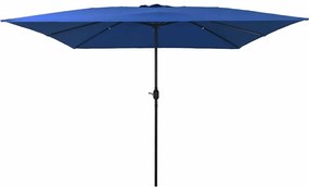 vidaXL Ομπρέλα Κήπου Μπλε και Μαύρο 295 x 295 x 245 εκ