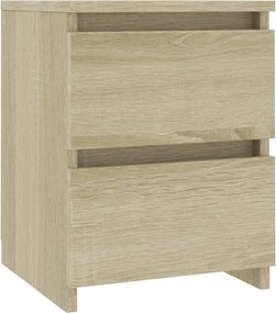 vidaXL Κομοδίνο Χρώμα Sonoma Δρυς 30 x 30 x 40 εκ. από Επεξ. Ξύλο