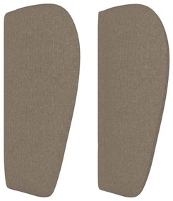 vidaXL Κεφαλάρι με Πτερύγια Taupe 203 x 23 x 78/88 εκ. Υφασμάτινο