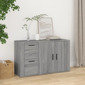 vidaXL Ντουλάπι Γκρι Sonoma 100x33x59,5 εκ. από Επεξεργασμένο Ξύλο