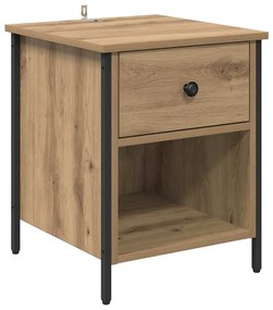 vidaXL Κομοδίνο artisan δρυς 40 x 42 x 50 cm Επεξεργασμένο ξύλο