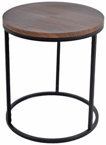 Τραπεζάκι Με Βάση Μαύρο Ξύλο/Μέταλλο 40x40x45cm ANKOR
