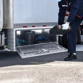 VEVOR Underbody Truck Box, 36&quot;×14&quot;×16&quot; Pickup Storage Box, Heavy Duty Aluminum Diamond Plate Tool Box with Lock and Keys, Waterproof Trailer Storage Box with T-Handle Latch for Truck, Van, Trailer