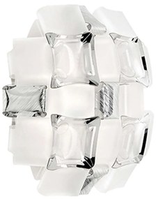 Φωτιστικό Τοίχου Mida Applique - White-Platinum Slamp Metal