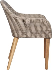 vidaXL Σετ Τραπεζαρίας Κήπου 5 Τεμαχίων Καφέ