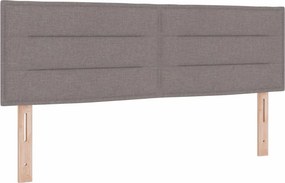 vidaXL Κρεβάτι box spring με στρώμα Taupe 140 x 190 cm Ύφασμα