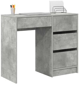 vidaXL Γραφείο Γκρι σκυροδέματος 90 x 37.5 x 75 εκ Επεξεργασμένο ξύλο
