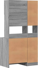 vidaXL Ντουλάπι Κουζίνας Γκρι sonoma 95x50x180 εκ. Επεξεργ. Ξύλο