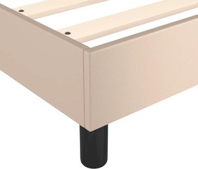 vidaXL Κρεβάτι Boxspring με Στρώμα Καπουτσίνο 120x200εκ.από Συνθ.Δέρμα