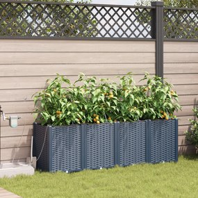 vidaXL Ζαρντινιέρες κήπου Γκρι 160 x 40 x 52 cm Ατσάλι