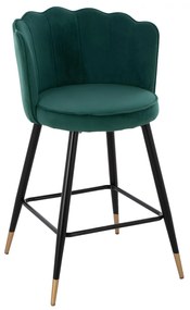 Σκαμπό μπαρ Μεσαίου Ύψους VESNA C8736.03 Βελούδο Κυπαρισσί και Μεταλλικό Σκελετό 50x50x90εκ. 2αδα 50x50x90 εκ.