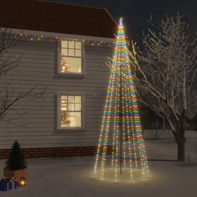 vidaXL Χριστουγεννιάτικο Δέντρο Με Ακίδα 732 LEDs Πολύχρωμο 500 εκ.
