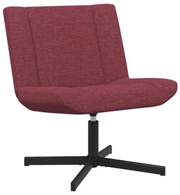 vidaXL Περιστρεφόμενη καρέκλα Μπορντό 63 x 75 x 76 εκ ύφασμα