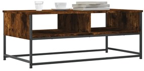 vidaXL Τραπεζάκι Σαλονιού Καπνιστή Δρυς 100x51x40 εκ. Επεξεργασμ. Ξύλο
