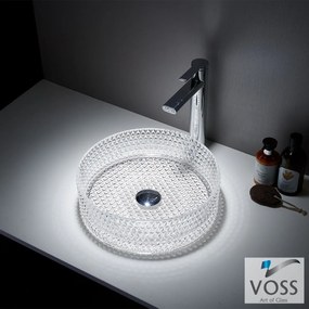 Voss Ring-D Επικαθήμενος Νιπτήρας Γυάλινος Ø40 GLass Clear