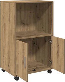 vidaXL Ντουλάπι Τροχήλατο Αρτισιανή Δρυς 55x40x91 εκ. από Επεξ. Ξύλο