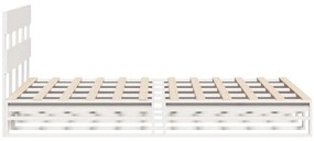 vidaXL Σκελετός Κρεβ. Χωρίς Στρώμα Λευκό 140x200 εκ Μασίφ Πεύκο