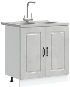 vidaXL Ντουλάπα Κουζίνας με αποθήκευση 2 pcs Γκρι 80 x 46 x 81.5 εκ