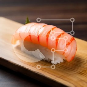 Intra Συλλεκτικό Ξύλινο Παζλ Plywood 4mm - Νόστιμο Sushi Nigiri σε ξύλινη σανίδα Σε Ξύλινο Κουτί - Διαστάσεις: 10x10 cm – 25 κομμάτια