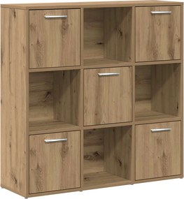 vidaXL Βιβλιοθήκη Τεχνίτης Δρυς 90x28x90 εκ. Επεξεργασμένο Ξύλο