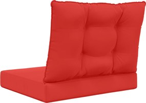 vidaXL Μαξιλάρι Καναπέ Εξωτερικού Χώρου 2 pcs Κόκκινο Πολυεστέρας