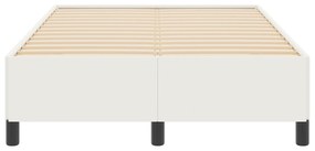 vidaXL Κρεβάτι Κρέμ 120x200 εκ από Καπιτονέ Ύφασμα