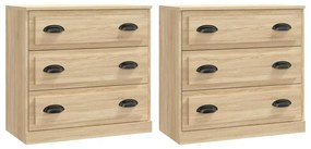 vidaXL Ντουλάπι 2 τεμ. Sonoma Δρυς από Επεξεργασμένο Ξύλο